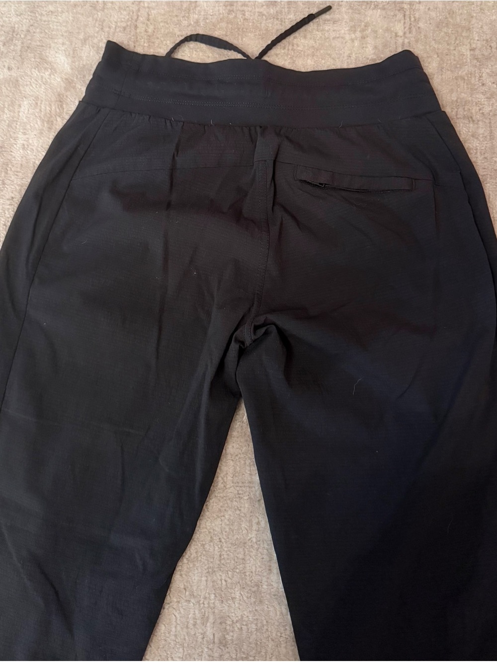 Athleta Black Drawstring Track Joggers